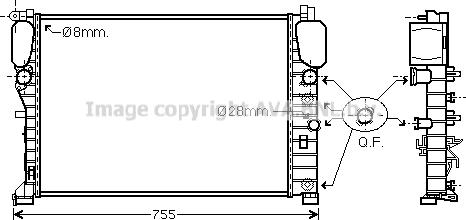 Prasco MS2449 - Радиатор, охлаждение двигателя autospares.lv