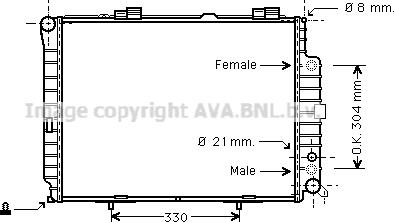 Prasco MSA2305 - Радиатор, охлаждение двигателя autospares.lv