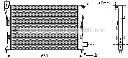 Prasco MS2281 - Радиатор, охлаждение двигателя autospares.lv