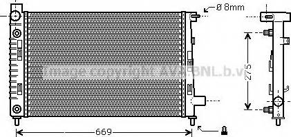 Prasco MS2282 - Радиатор, охлаждение двигателя autospares.lv