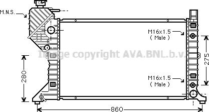 Prasco MSA2343 - Радиатор, охлаждение двигателя autospares.lv