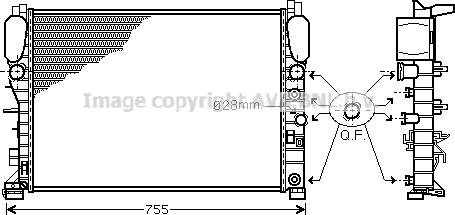 Prasco MSA2342 - Радиатор, охлаждение двигателя autospares.lv