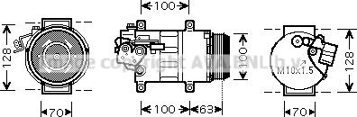 Prasco MSAK404 - Компрессор кондиционера autospares.lv