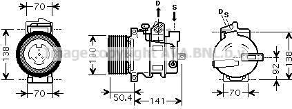 Prasco MSAK431 - Компрессор кондиционера autospares.lv