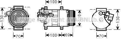 Prasco MSAK576 - Компрессор кондиционера autospares.lv