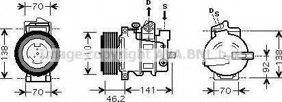 Prasco MSAK091 - Компрессор кондиционера autospares.lv