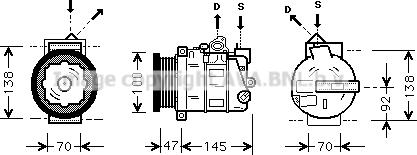 Prasco MSAK390 - Компрессор кондиционера autospares.lv