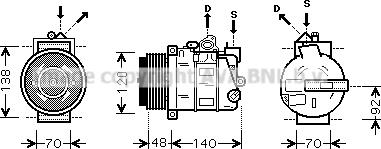 Prasco MSAK393 - Компрессор кондиционера autospares.lv