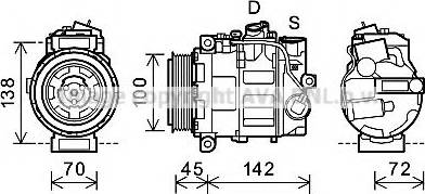 Prasco MSAK351 - Компрессор кондиционера autospares.lv