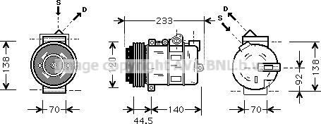 Prasco MSAK277 - Компрессор кондиционера autospares.lv