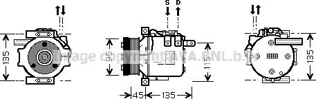 Prasco MSK456 - Компрессор кондиционера autospares.lv