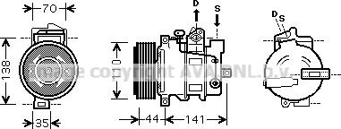 Prasco MSK401 - Компрессор кондиционера autospares.lv