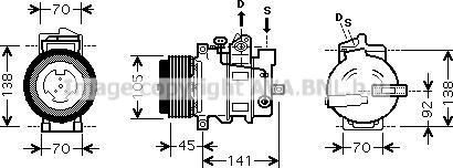 Prasco MSK429 - Компрессор кондиционера autospares.lv