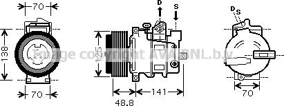 Prasco MSK426 - Компрессор кондиционера autospares.lv