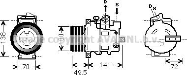 Prasco MSK476 - Компрессор кондиционера autospares.lv