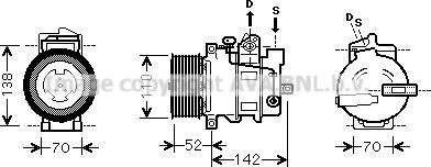 Prasco MSK590 - Компрессор кондиционера autospares.lv