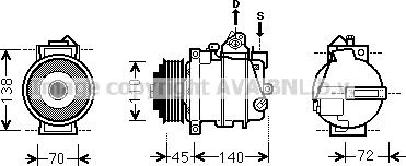 Prasco MSK561 - Компрессор кондиционера autospares.lv