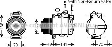 Prasco MSK584 - Компрессор кондиционера autospares.lv