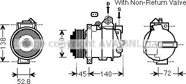 Prasco MSK587 - Компрессор кондиционера autospares.lv