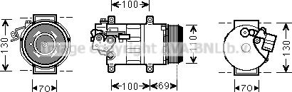 Prasco MSK576 - Компрессор кондиционера autospares.lv