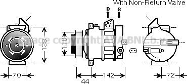 Prasco MSK573 - Компрессор кондиционера autospares.lv