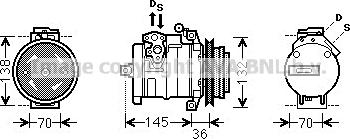 Prasco MSK681 - Компрессор кондиционера autospares.lv