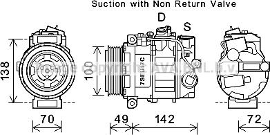 Prasco MSK638 - Компрессор кондиционера autospares.lv