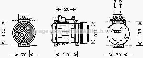 Prasco MSK057 - Компрессор кондиционера autospares.lv