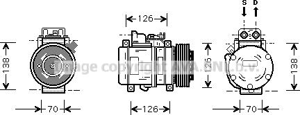 Prasco MSK084 - Компрессор кондиционера autospares.lv