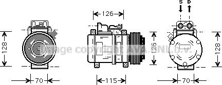 Prasco MSK087 - Компрессор кондиционера autospares.lv