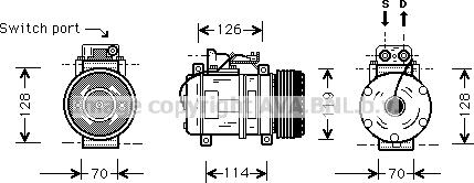 Prasco MSK273 - Компрессор кондиционера autospares.lv