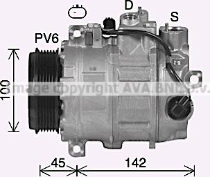 Prasco MSK758 - Компрессор кондиционера autospares.lv