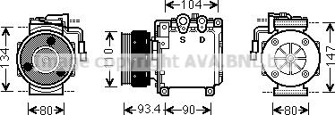 Prasco MTK212 - Компрессор кондиционера autospares.lv