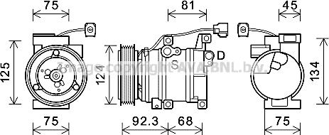 Prasco MZAK219 - Компрессор кондиционера autospares.lv