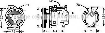 Prasco MZK219 - Компрессор кондиционера autospares.lv