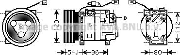 Prasco MZK233 - Компрессор кондиционера autospares.lv