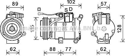 Prasco MZK276 - Компрессор кондиционера autospares.lv