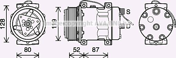 Prasco NHK037 - Компрессор кондиционера autospares.lv