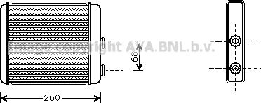 Prasco OL6259 - Теплообменник, отопление салона autospares.lv