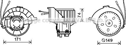 Prasco OL8627 - Электродвигатель, вентиляция салона autospares.lv