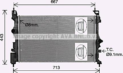 Prasco OL2699 - Радиатор, охлаждение двигателя autospares.lv