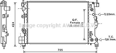 Prasco OL2667 - Радиатор, охлаждение двигателя autospares.lv