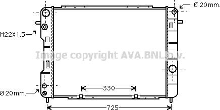 Prasco OL2246 - Радиатор, охлаждение двигателя autospares.lv