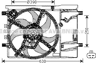 Prasco OL7539 - Вентилятор, охлаждение двигателя autospares.lv