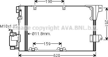 Prasco OLA5251D - Конденсатор кондиционера autospares.lv