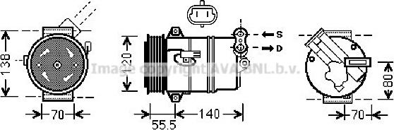 Prasco OLAK498 - Компрессор кондиционера autospares.lv