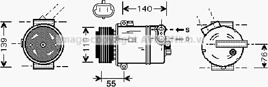 Prasco OLAK451 - Компрессор кондиционера autospares.lv