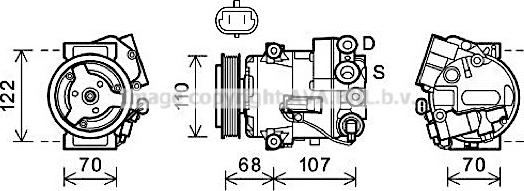 Prasco OLAK594 - Компрессор кондиционера autospares.lv