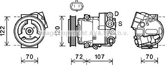 Prasco OLAK595 - Компрессор кондиционера autospares.lv