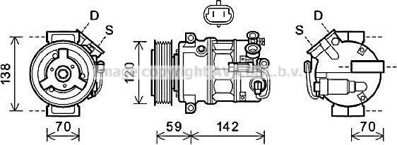 Prasco OLAK579 - Компрессор кондиционера autospares.lv